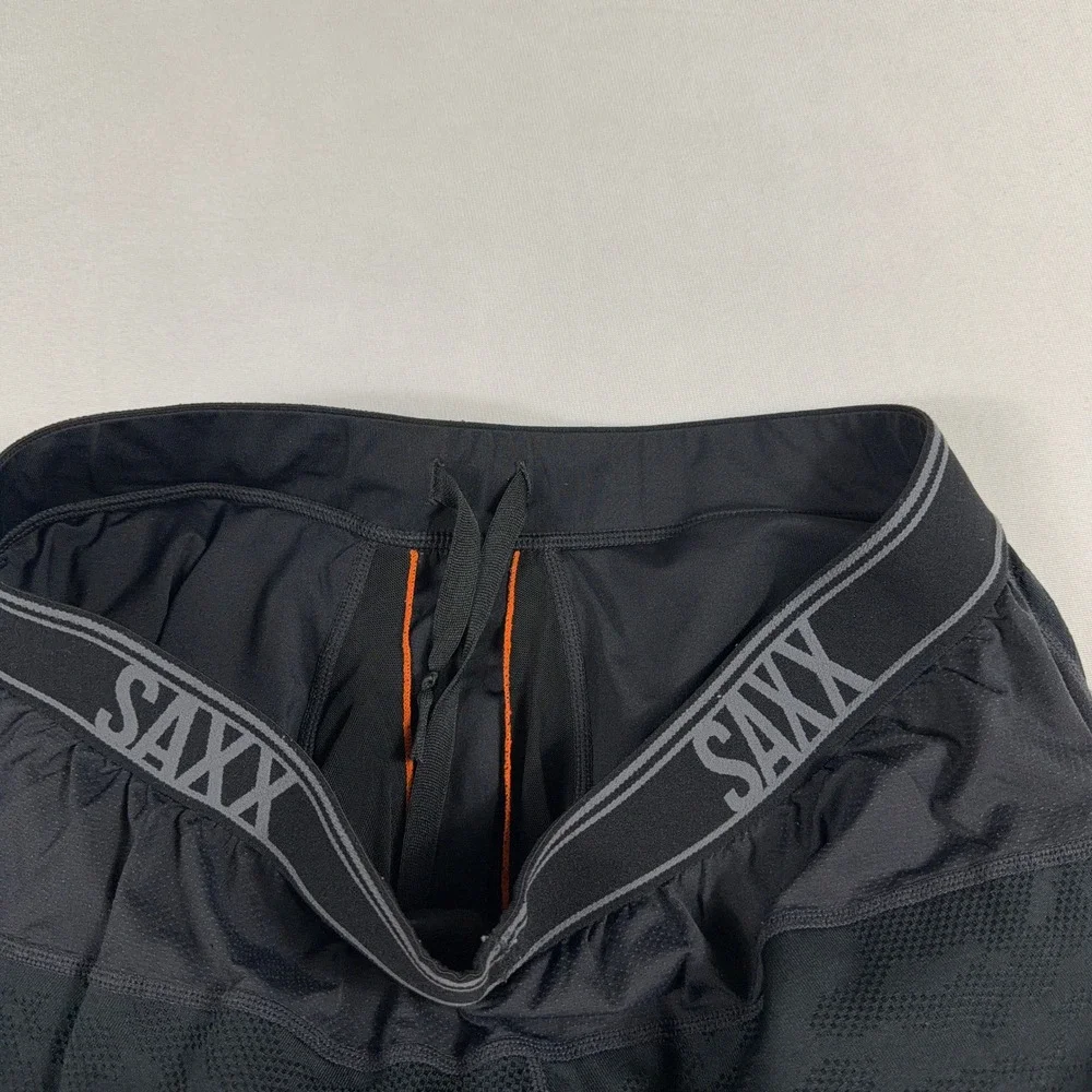 SAXX Kinetic Train Athletic‎ Shorts Camo Mesh Performance Medium Black 8